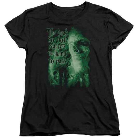 Lord of the Rings King of the Dead Womens T Shirt Black