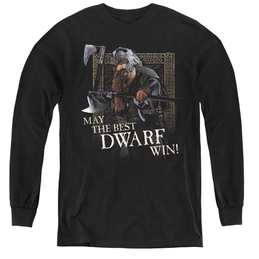 Lord of the Rings the Best Dwarf Long Sleeve Kids Youth T Shirt Black