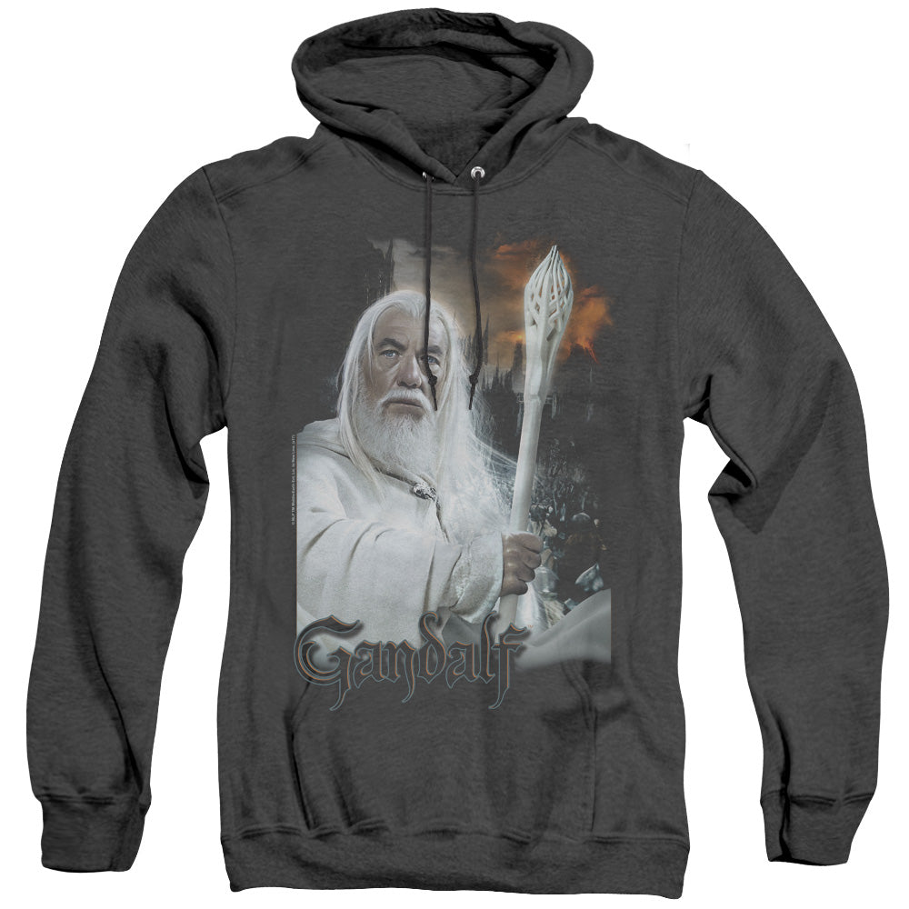 Lord of the Rings Gandalf Mens Heather Hoodie Black Officially Licensed