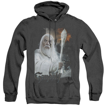 Lord of the Rings Gandalf Mens Heather Hoodie Black Officially Licensed