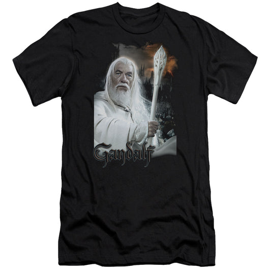 Lord of the Rings Gandalf Premium Bella Canvas Slim Fit Mens T Shirt Black