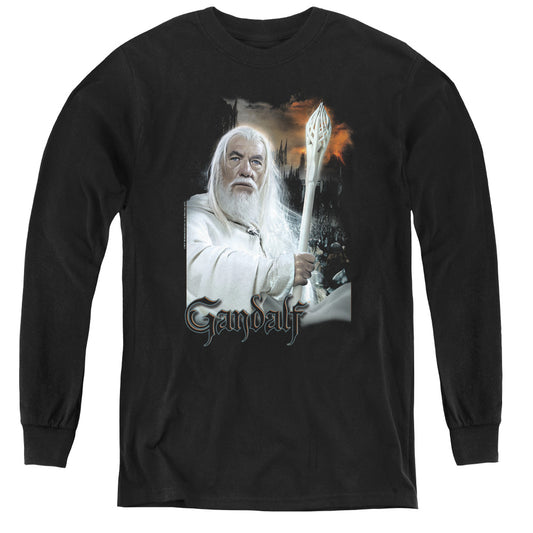 Lord of the Rings Gandalf Long Sleeve Kids Youth T Shirt Black