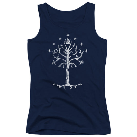 Lord of the Rings Tree of Gondor Womens Tank Top Shirt Navy