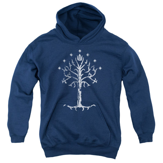 Lord of the Rings Tree of Gondor Kids Youth Hoodie Navy