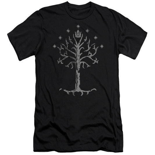 Lord of the Rings Tree Of Gondor Premium Bella Canvas Slim Fit Mens T Shirt Black