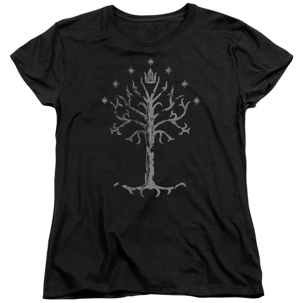 Lord of the Rings Tree of Gondor Womens T Shirt Black