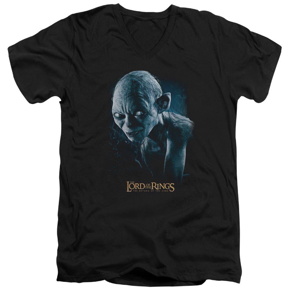 Lord of the Rings Sneaking Mens Slim Fit V-Neck T Shirt Black