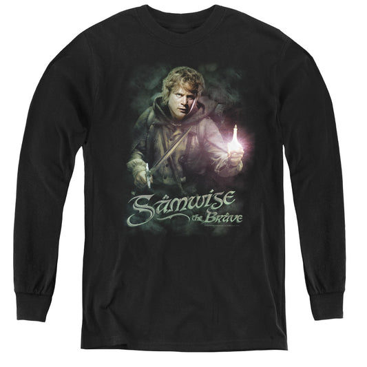 Lord of the Rings Samwise the Brave Long Sleeve Kids Youth T Shirt Black