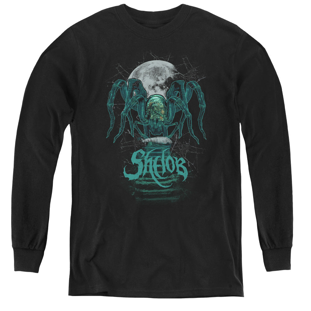 Lord Of The Rings Shelob Long Sleeve Kids Youth T Shirt Black