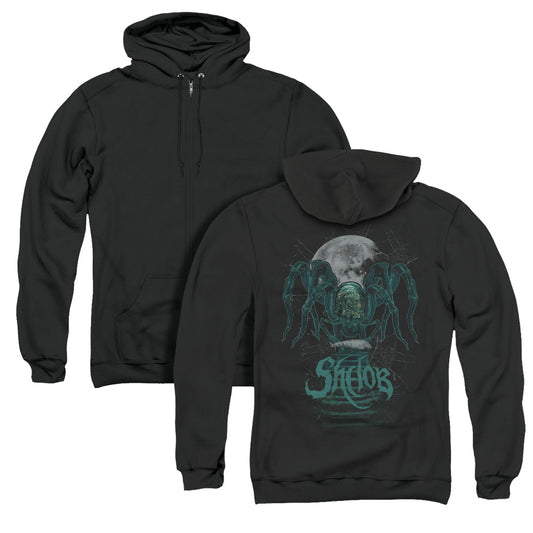 Lord Of The Rings Shelob Back Print Zipper Mens Hoodie Black