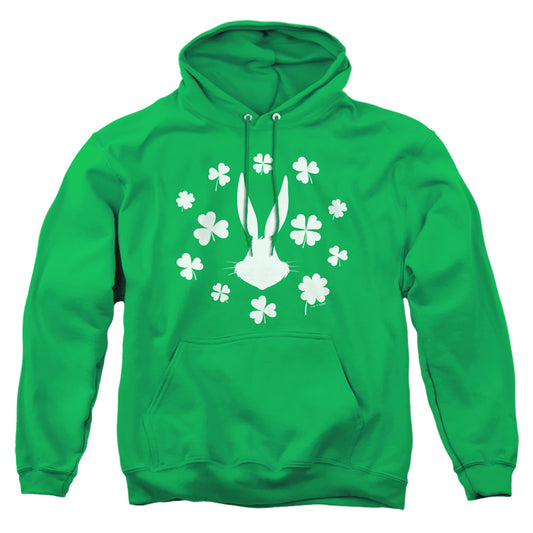 Looney Tunes Bugs Bunny St. Patrick'S Clover Silhouette Mens Hoodie Kelly Green Officially Licensed