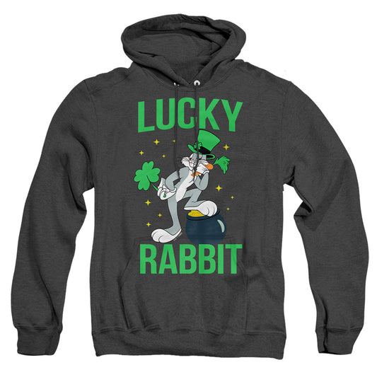 Looney Tunes Bugs Bunny St. Patrick'S Lucky Rabbit Mens Heather Hoodie Black Officially Licensed