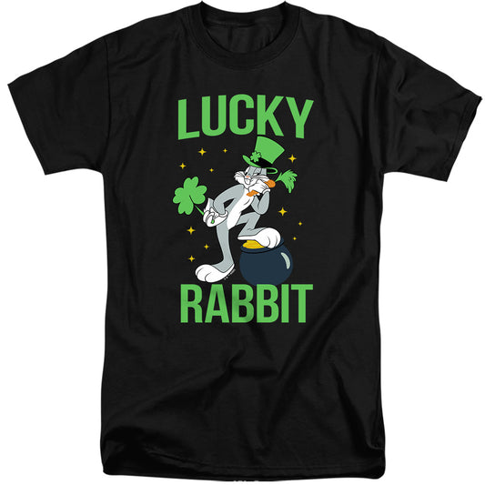 Looney Tunes Bugs Bunny St. Patrick'S Lucky Rabbit Mens Tall T Shirt Black Officially Licensed