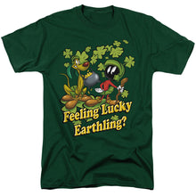 Load image into Gallery viewer, Looney Tunes Feeling Lucky Mens T Shirt Hunter Green