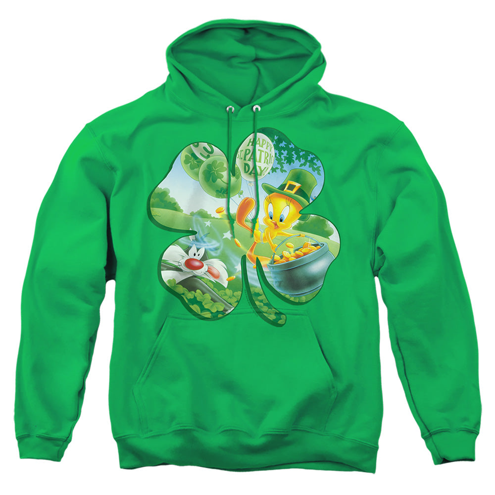 Looney Tunes Tweety Shamrock Mens Hoodie Kelly Green