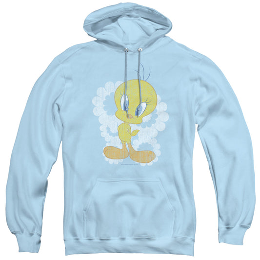 Looney Tunes Retro Tweety Mens Hoodie Light Blue