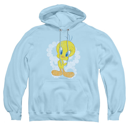 Looney Tunes Retro Tweety Mens Hoodie Light Blue Officially Licensed