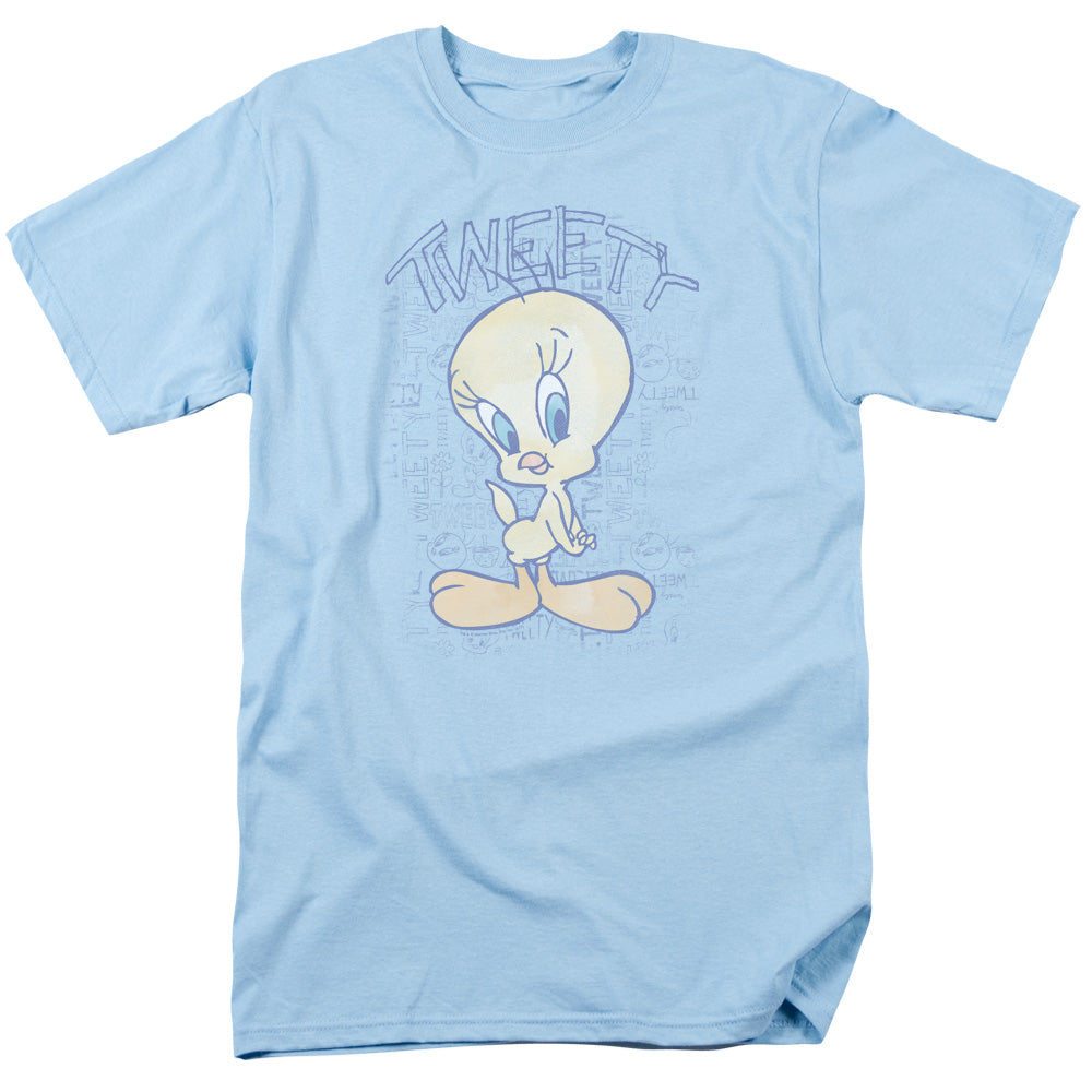 Looney Tunes Tweety Fade Mens T Shirt Light Blue | Rock Band Merch