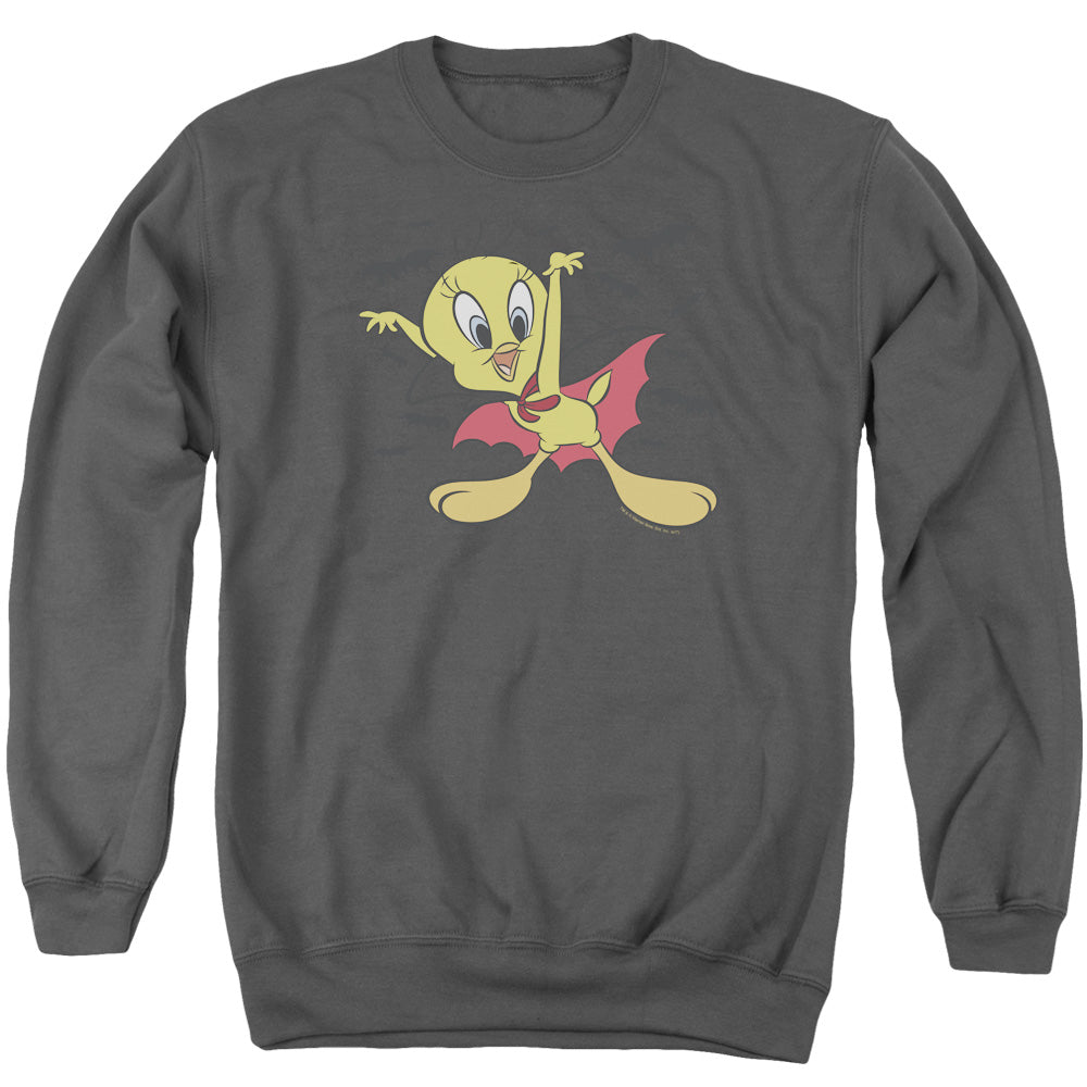 Looney Tunes Vampire Tweety Mens Crewneck Sweatshirt Charcoal