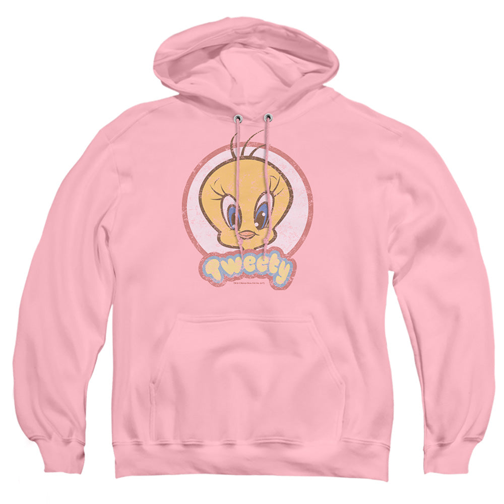 Looney Tunes Retro Tweety Mens Hoodie Pink Officially Licensed