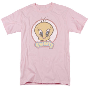 Looney Tunes Retro Tweety Mens T Shirt Pink