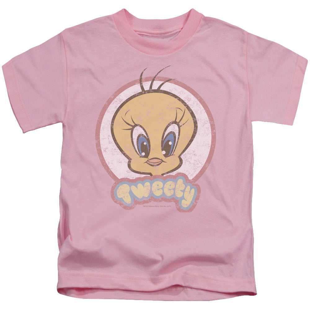 Looney Tunes Retro Tweety Juvenile Kids Youth T Shirt Pink