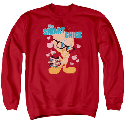 Looney Tunes One Art Chick Mens Crewneck Sweatshirt Red