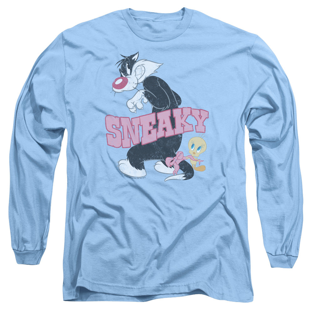 Looney Tunes Sneaky Mens Long Sleeve Shirt Carolina Blue