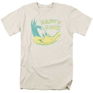 Looney Tunes Daffy Head Mens T Shirt Cream