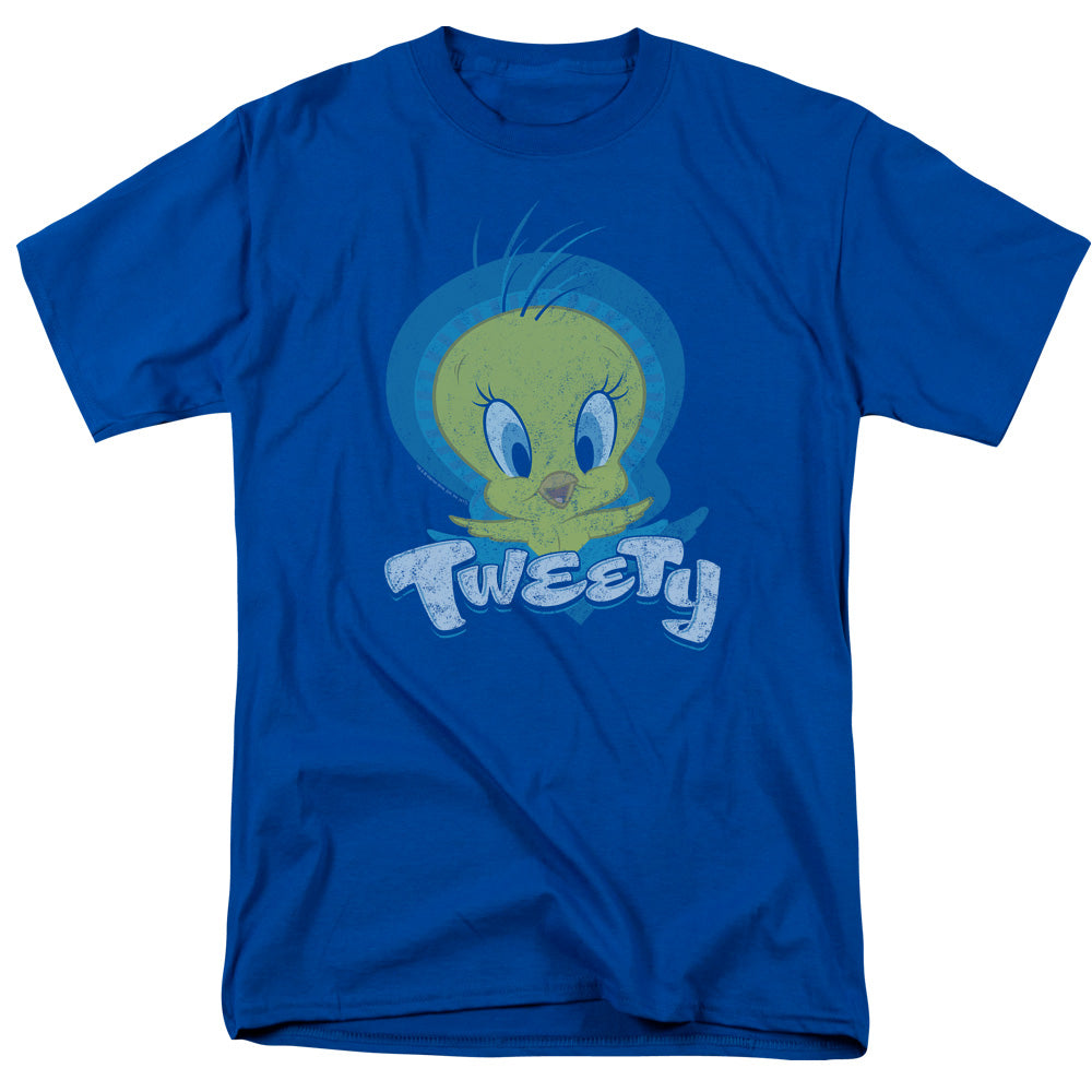 Looney Tunes Tweety Swirl Mens T Shirt Royal Blue