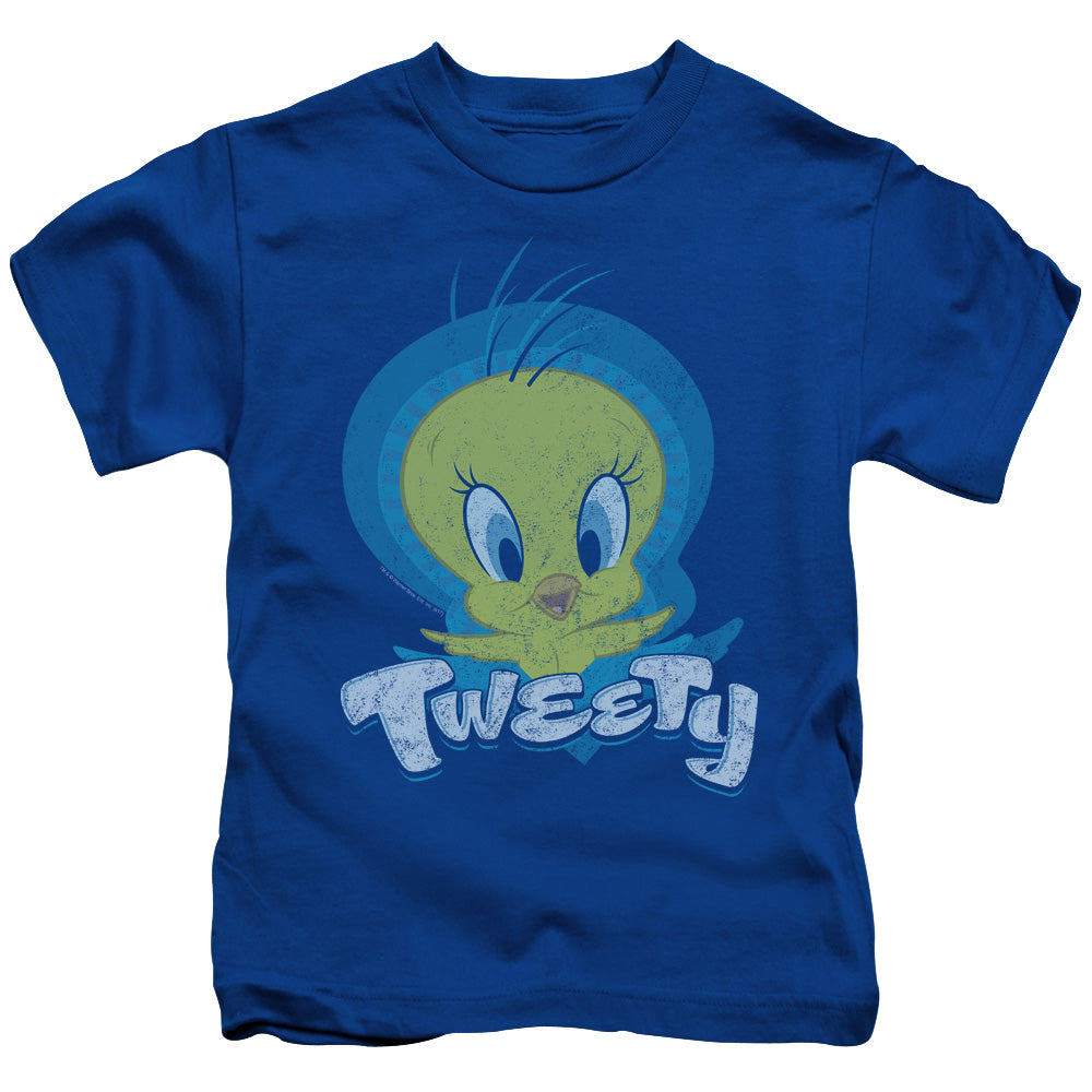 Looney Tunes Tweety Swirl Juvenile Kids Youth T Shirt Royal Blue
