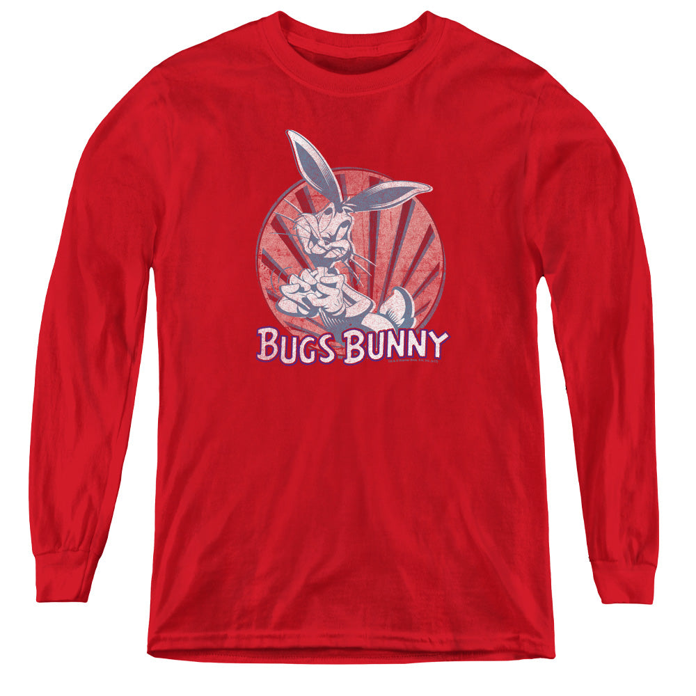 Looney Tunes Wishful Thinking Long Sleeve Kids Youth T Shirt Red