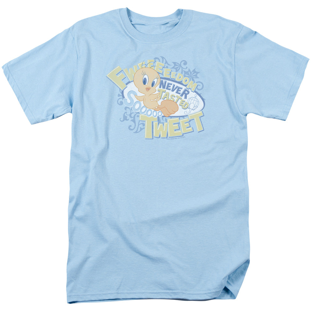 Looney Tunes Fweedom Mens T Shirt Light Blue