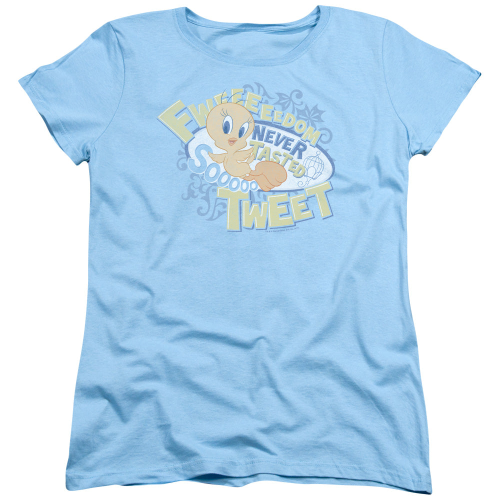 Looney Tunes Fweedom Womens T Shirt Light Blue
