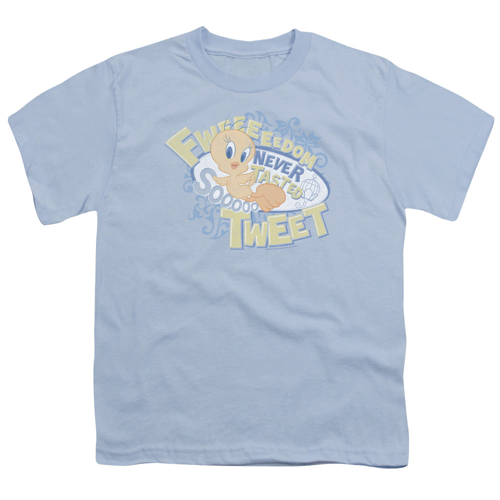 Looney Tunes Fweedom Kids Youth T Shirt Light Blue