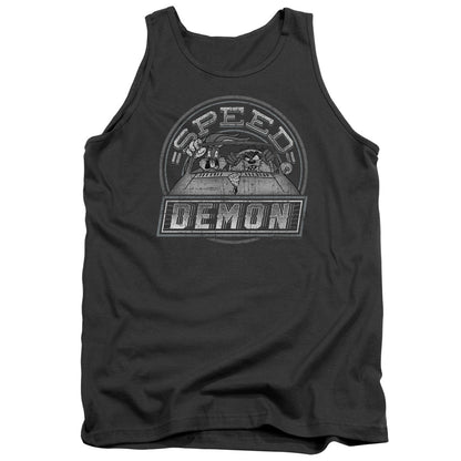 Looney Tunes Speed Demon Mens Tank Top Shirt Charcoal