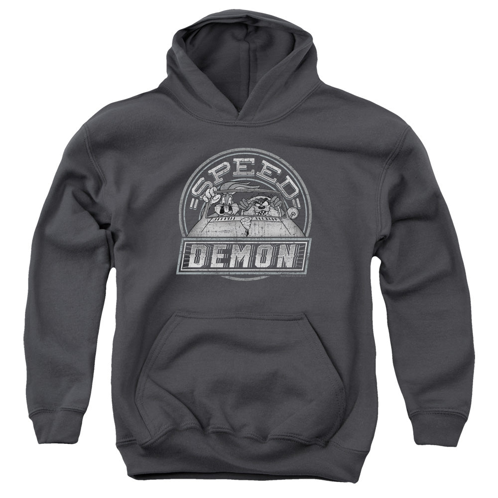Looney Tunes Speed Demon Kids Youth Hoodie Charcoal