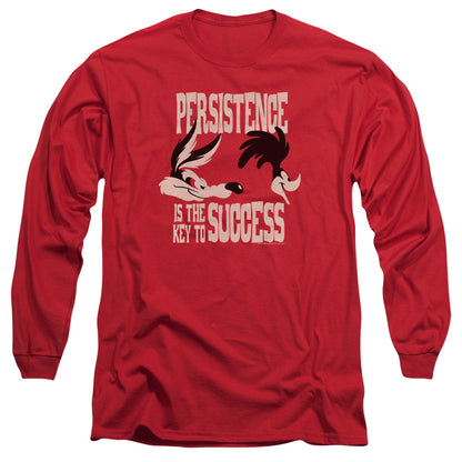 Looney Tunes Persistence Mens Long Sleeve Shirt Red