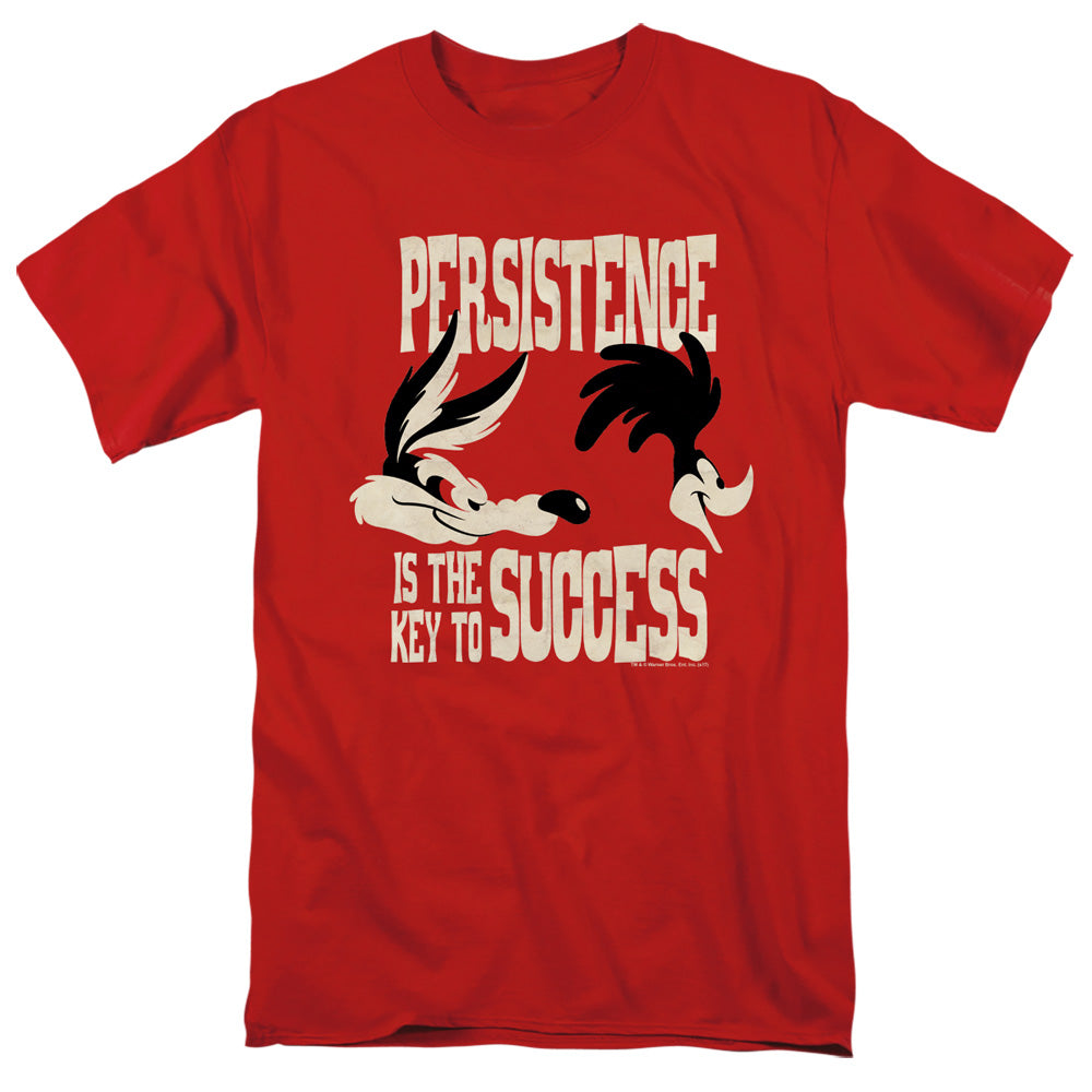 Looney Tunes Persistence Mens T Shirt Red