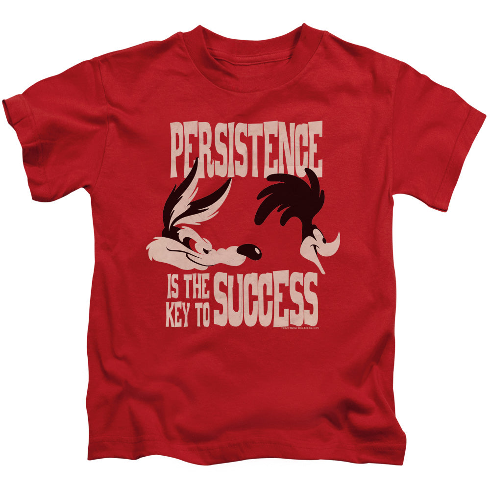 Looney Tunes Persistence Juvenile Kids Youth T Shirt Red