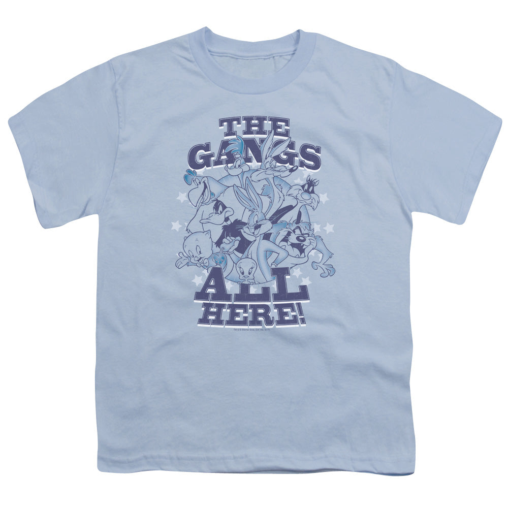 Looney Tunes Blue Gang Kids Youth T Shirt Light Blue
