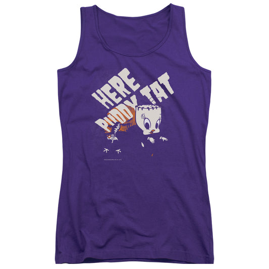 Looney Tunes Franken Tweety Womens Tank Top Shirt Purple