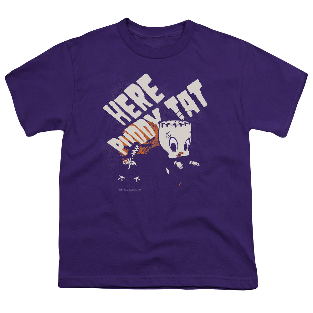 Looney Tunes Franken Tweety Kids Youth T Shirt Purple