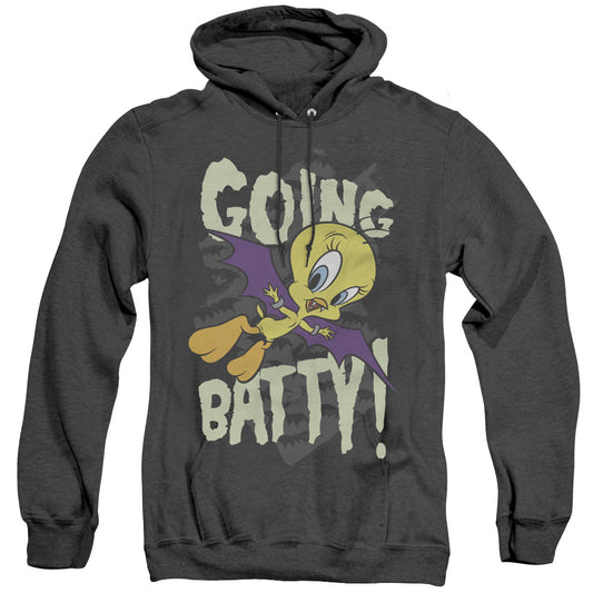 Looney Tunes Going Batty Mens Heather Hoodie Black Officially Licensed