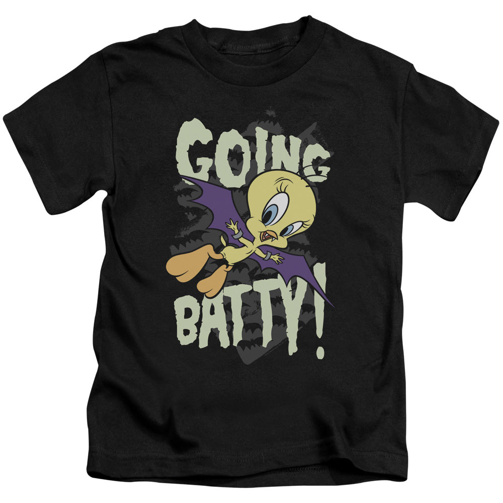 Looney Tunes Going Batty Juvenile Kids Youth T Shirt Black