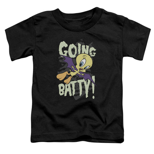 Looney Tunes Going Batty Toddler Kids Youth T Shirt Black