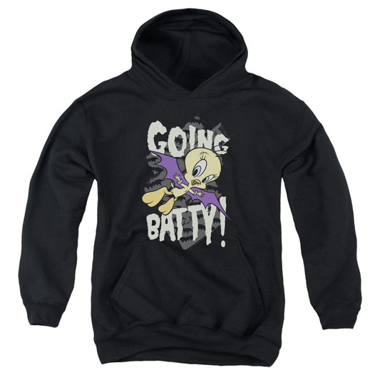 Looney Tunes Going Batty Kids Youth Hoodie Black