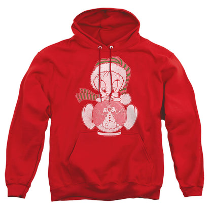 Looney Tunes Tweey Globe Mens Hoodie Red Officially Licensed