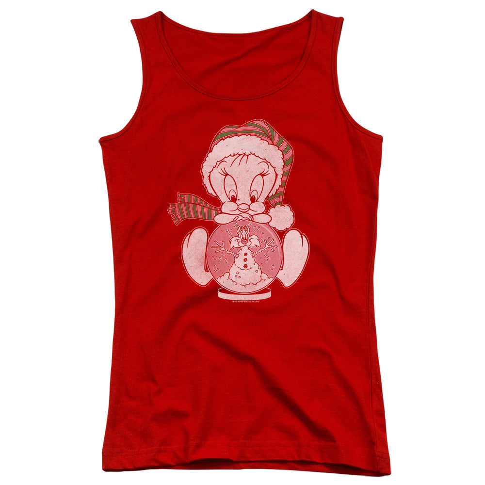 Looney Tunes Tweey Globe Womens Tank Top Shirt Red