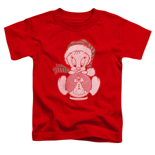 Looney Tunes Tweey Globe Toddler Kids Youth T Shirt Red